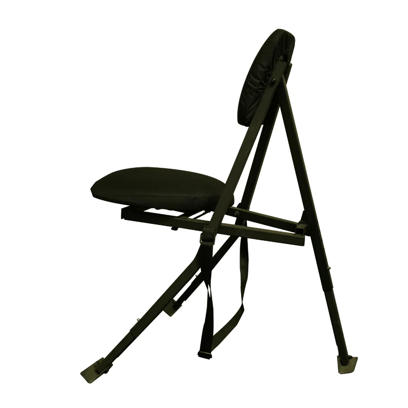 Folding Swivel Hunting Chair in Black - Image 2